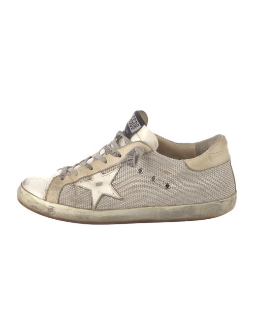 Golden Goose Leather Colorblock Pattern Sneakers