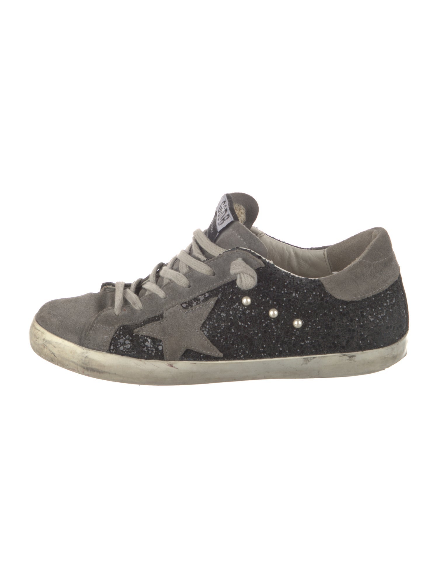 Golden Goose Glitter Colorblock Pattern Sneakers