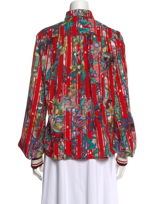 Golden Goose Printed Long Sleeve Button-Up Top