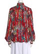 Golden Goose Printed Long Sleeve Button-Up Top