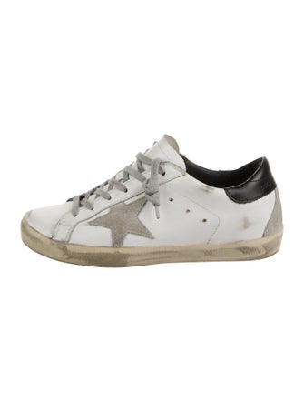 Golden Goose Leather Graphic Print Sneakers