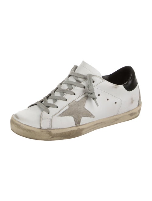 Golden Goose Leather Graphic Print Sneakers