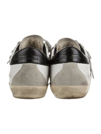Golden Goose Leather Graphic Print Sneakers