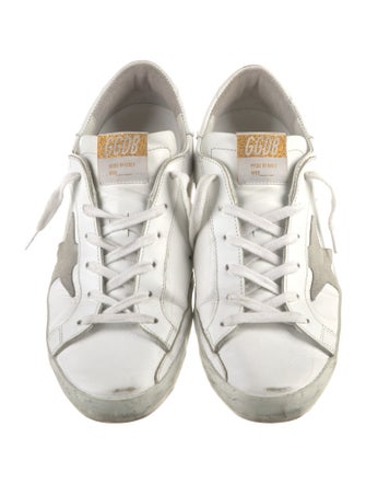 Golden Goose Leather Animal Print Sneakers