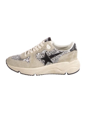 Golden Goose Suede Colorblock Pattern Sneakers
