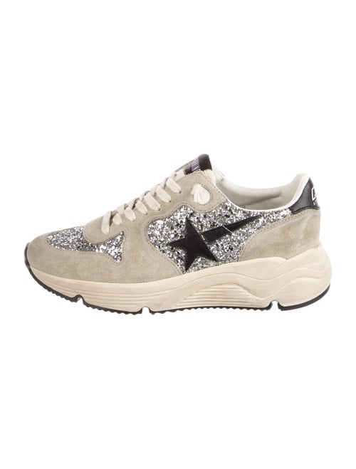 Golden Goose Suede Colorblock Pattern Sneakers