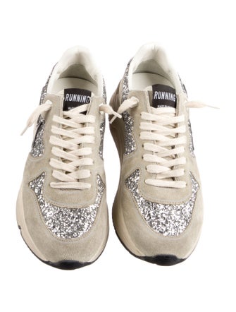 Golden Goose Suede Colorblock Pattern Sneakers