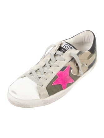 Golden Goose Canvas Colorblock Pattern Sneakers