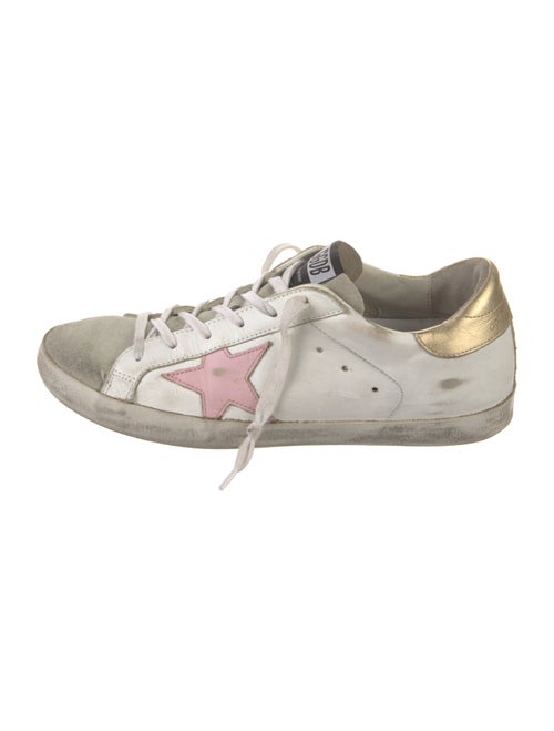 Golden Goose Leather Colorblock Pattern Sneakers