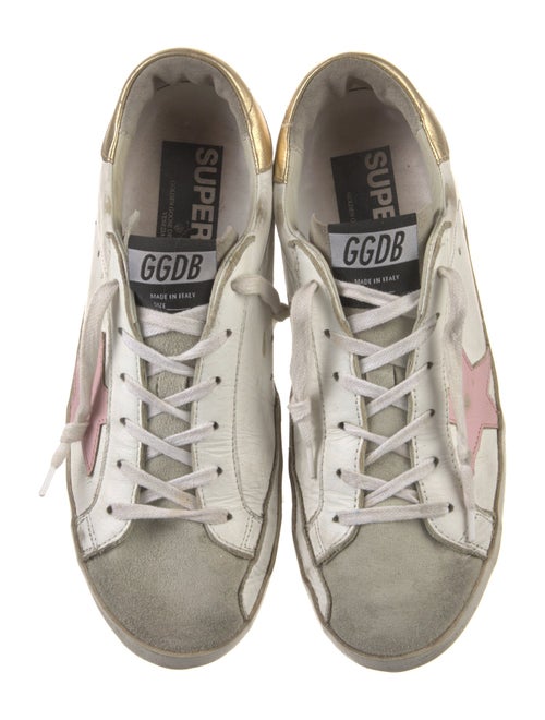 Golden Goose Leather Colorblock Pattern Sneakers