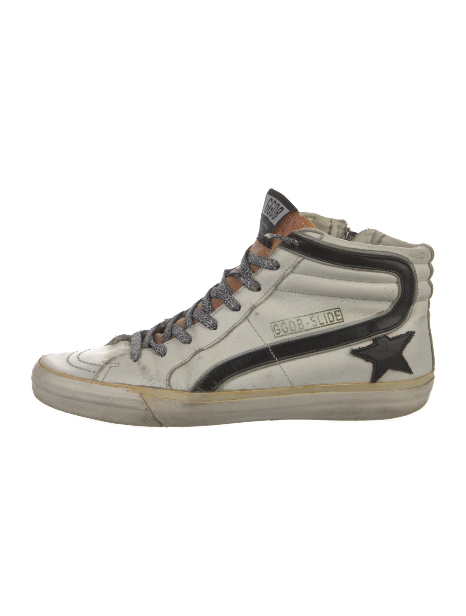 Golden Goose Leather Colorblock Pattern Sneakers