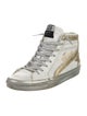 Golden Goose Leather Printed Sneakers