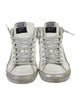 Golden Goose Leather Printed Sneakers