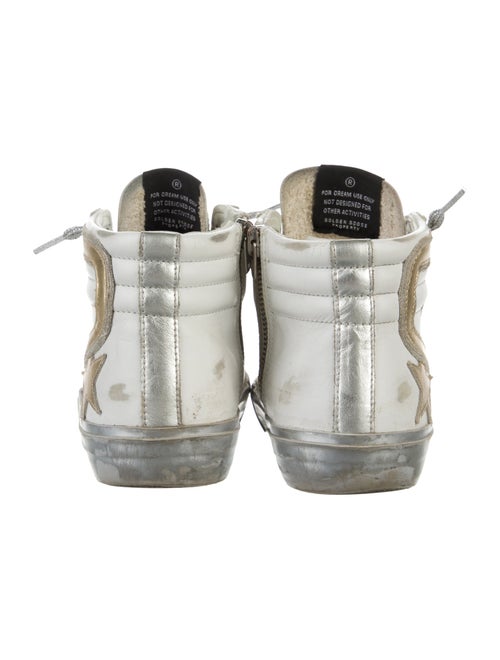 Golden Goose Leather Printed Sneakers