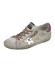 Golden Goose Leather Glitter Accents Sneakers