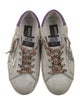 Golden Goose Leather Glitter Accents Sneakers