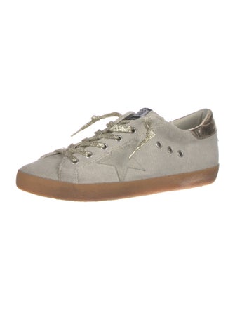 Golden Goose Canvas Distressed Accents Sneakers