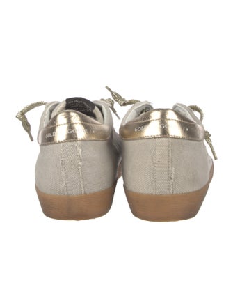 Golden Goose Canvas Distressed Accents Sneakers