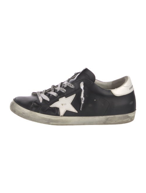 Golden Goose Leather Graphic Print Sneakers