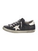Golden Goose Leather Graphic Print Sneakers