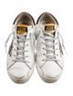 Golden Goose Leather Animal Print Sneakers