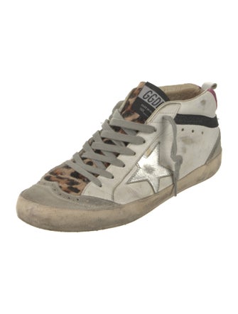 Golden Goose Leather Colorblock Pattern Sneakers