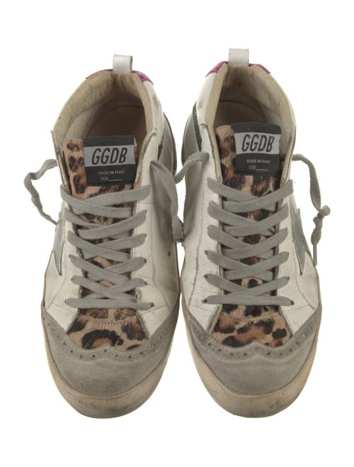 Golden Goose Leather Colorblock Pattern Sneakers