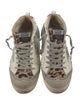 Golden Goose Leather Colorblock Pattern Sneakers