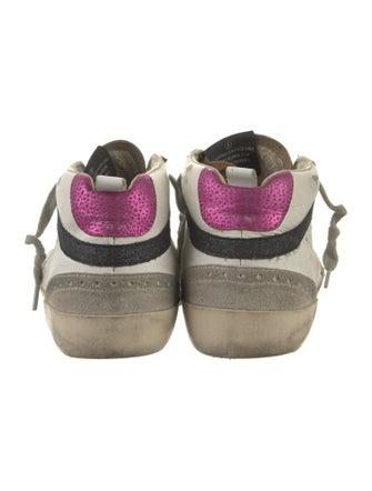 Golden Goose Leather Colorblock Pattern Sneakers