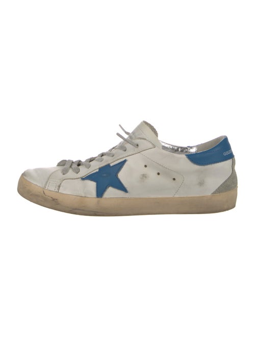 Golden Goose Leather Graphic Print Sneakers