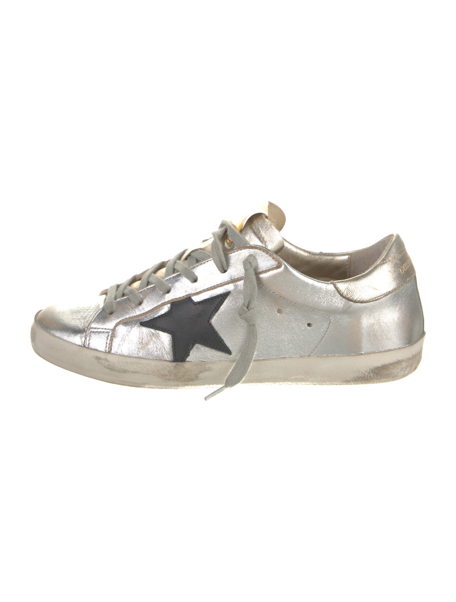 Golden Goose Leather Distressed Accents Sneakers