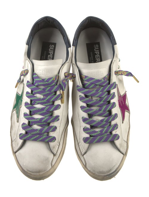 Golden Goose Leather Printed Sneakers