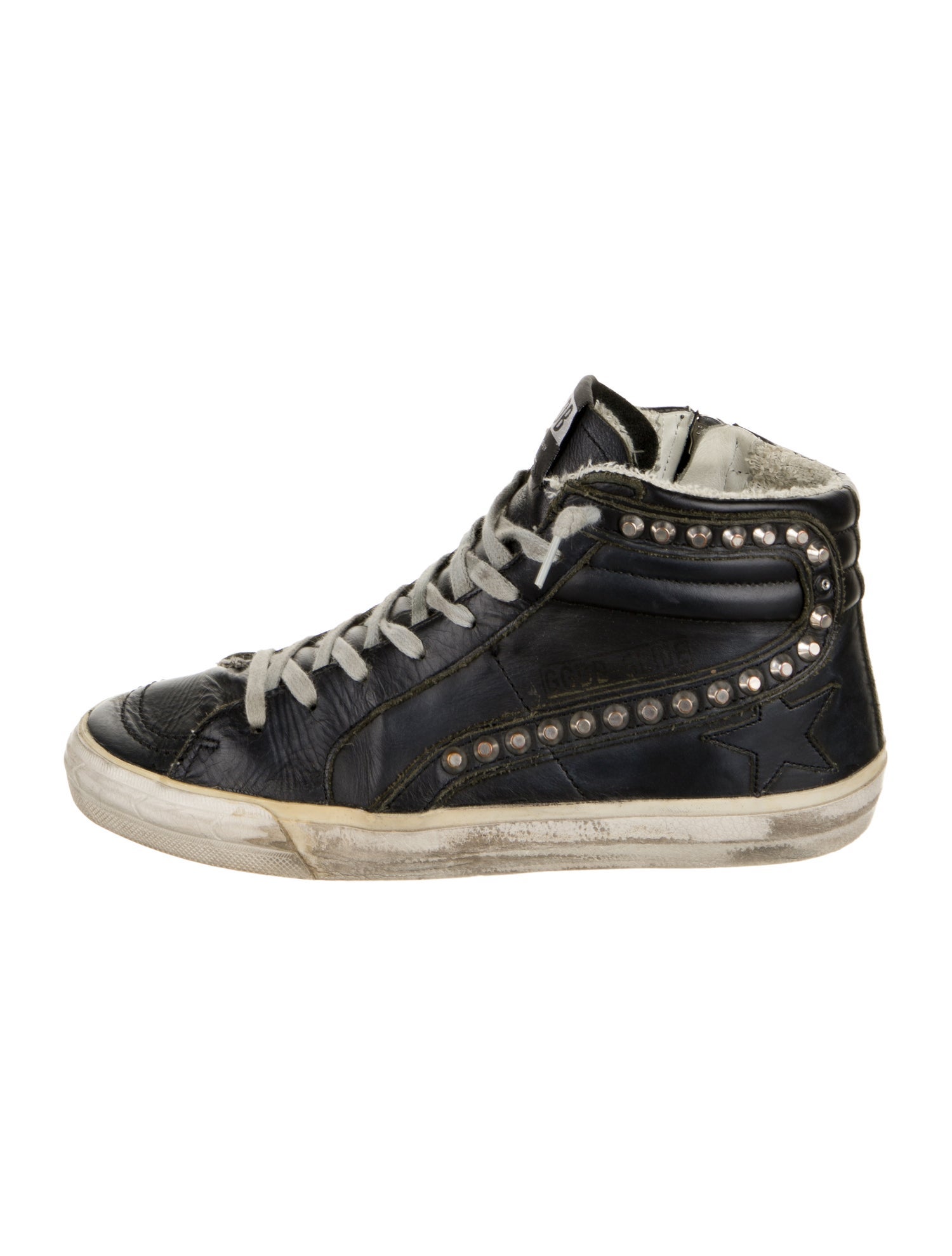 Golden Goose Leather Distressed Accents Sneakers
