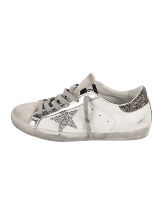 Golden Goose Leather Colorblock Pattern Sneakers