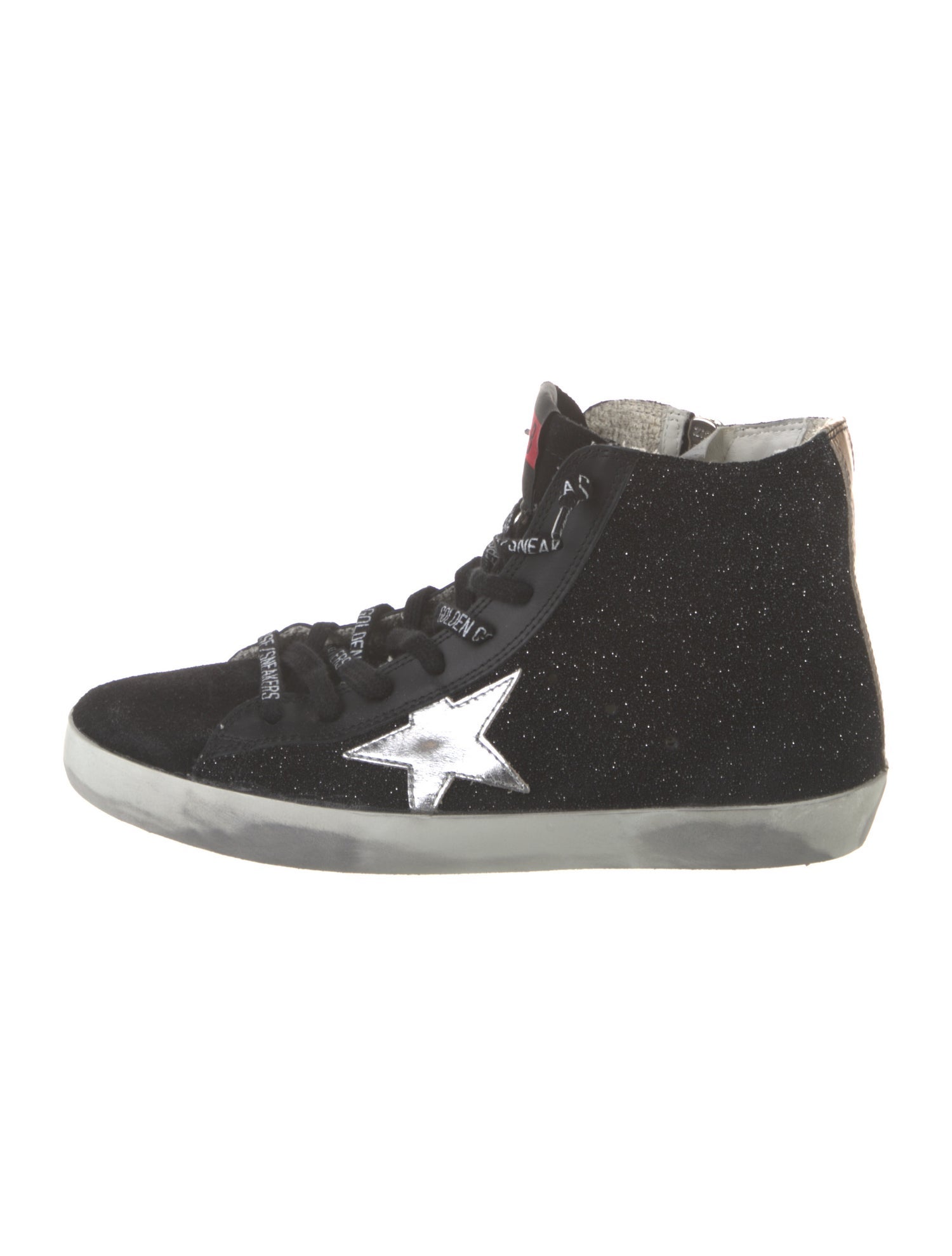 Golden Goose Glitter Distressed Accents Sneakers