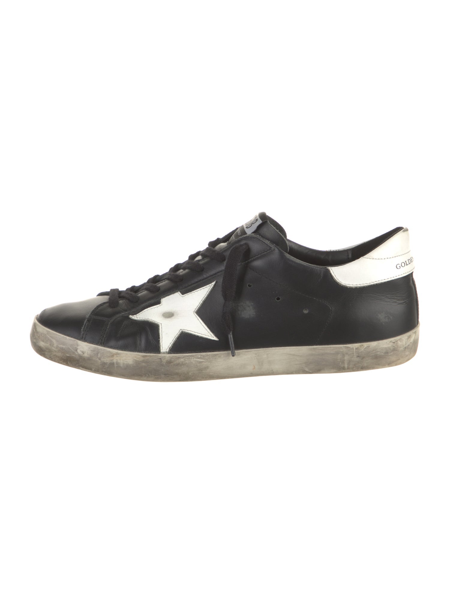 Golden Goose Leather Colorblock Pattern Sneakers