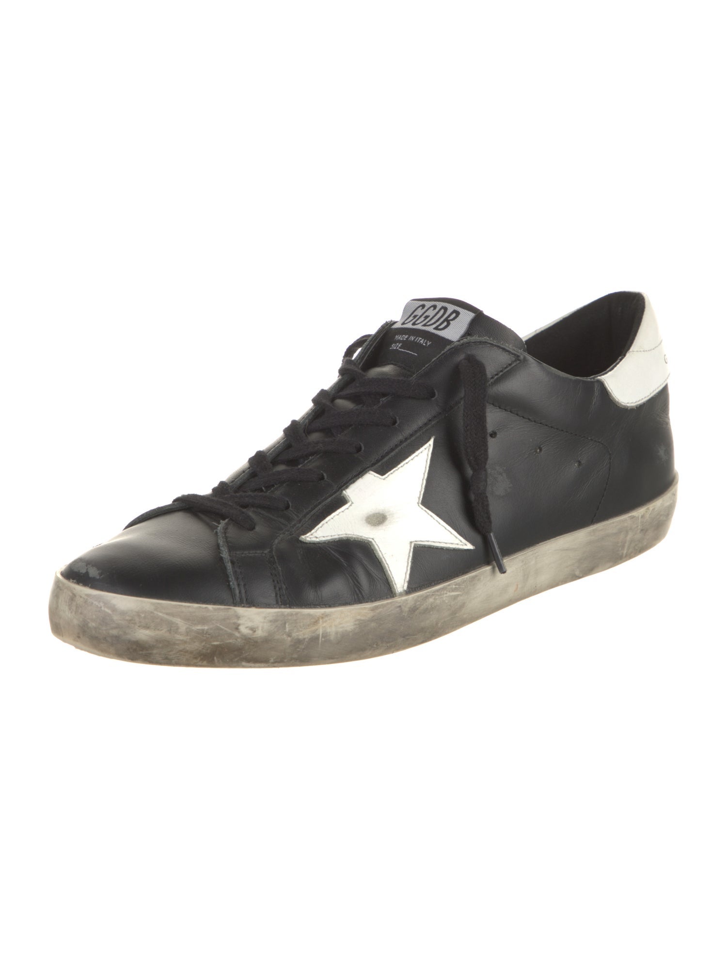 Golden Goose Leather Colorblock Pattern Sneakers