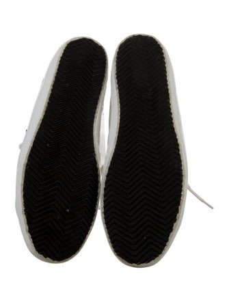 Golden Goose Leather Glitter Accents Sneakers