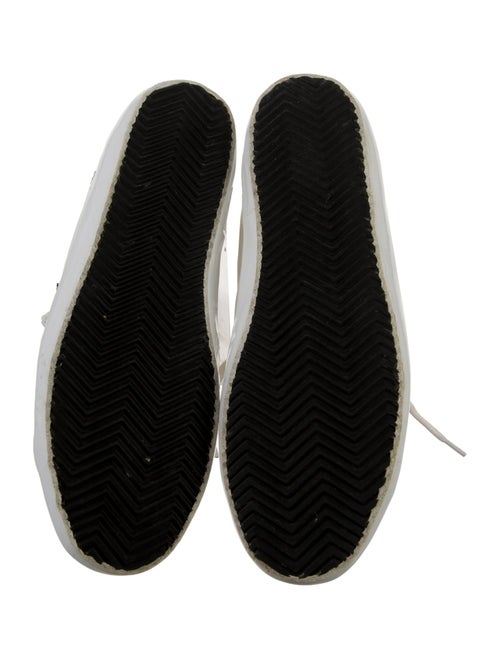 Golden Goose Leather Glitter Accents Sneakers