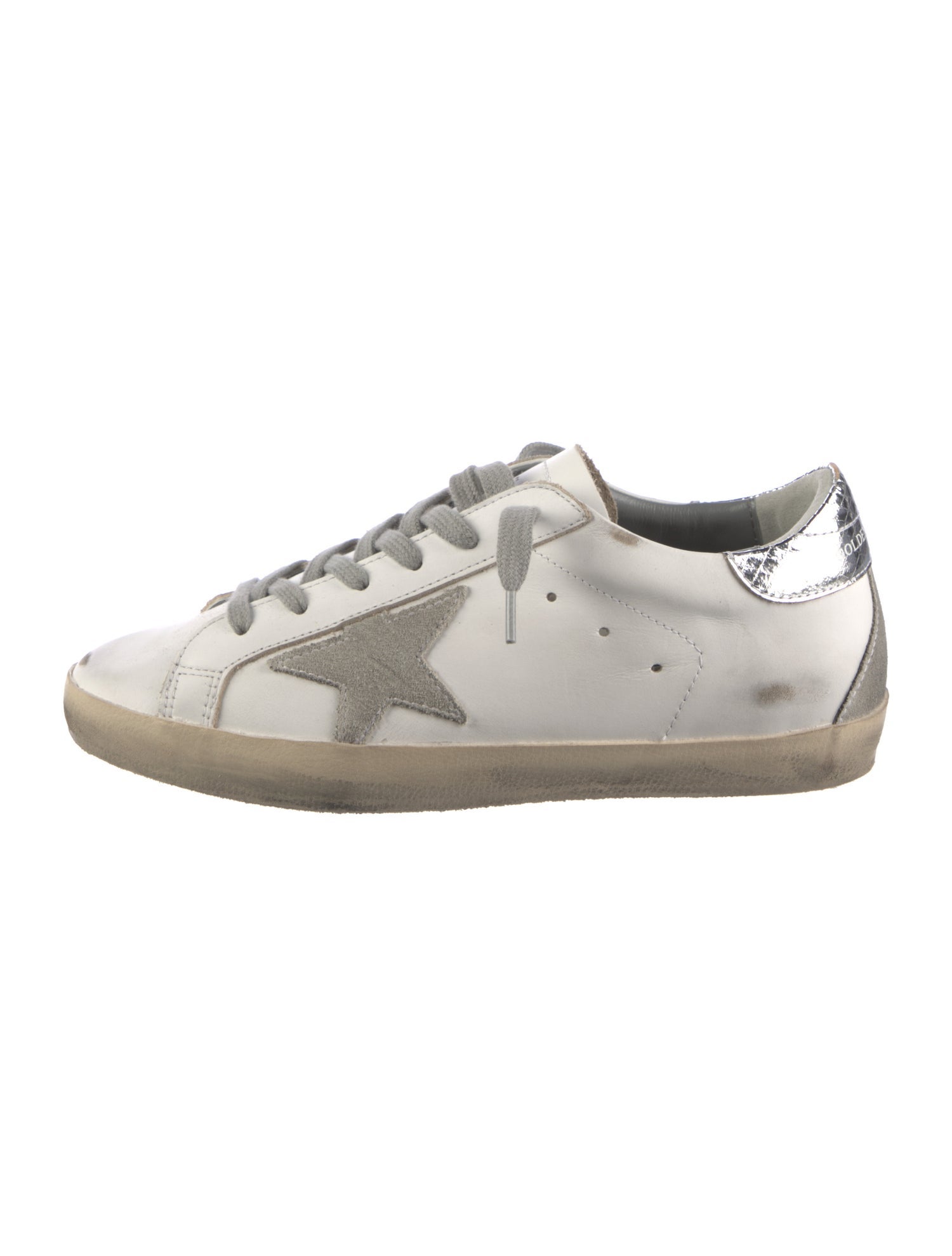 Golden Goose Leather Distressed Accents Sneakers