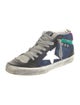 Golden Goose Denim Colorblock Pattern Sneakers