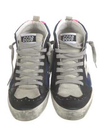 Golden Goose Denim Colorblock Pattern Sneakers