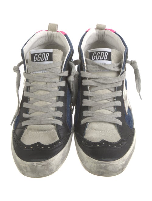 Golden Goose Denim Colorblock Pattern Sneakers