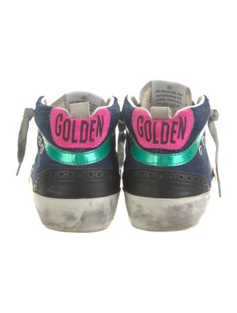 Golden Goose Denim Colorblock Pattern Sneakers