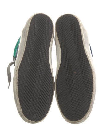 Golden Goose Denim Colorblock Pattern Sneakers
