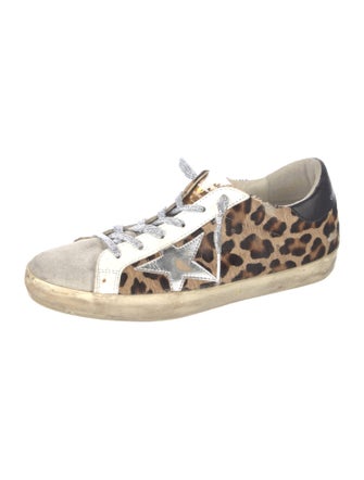 Golden Goose Ponyhair Animal Print Sneakers