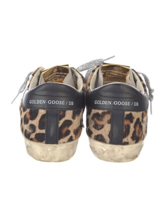 Golden Goose Ponyhair Animal Print Sneakers