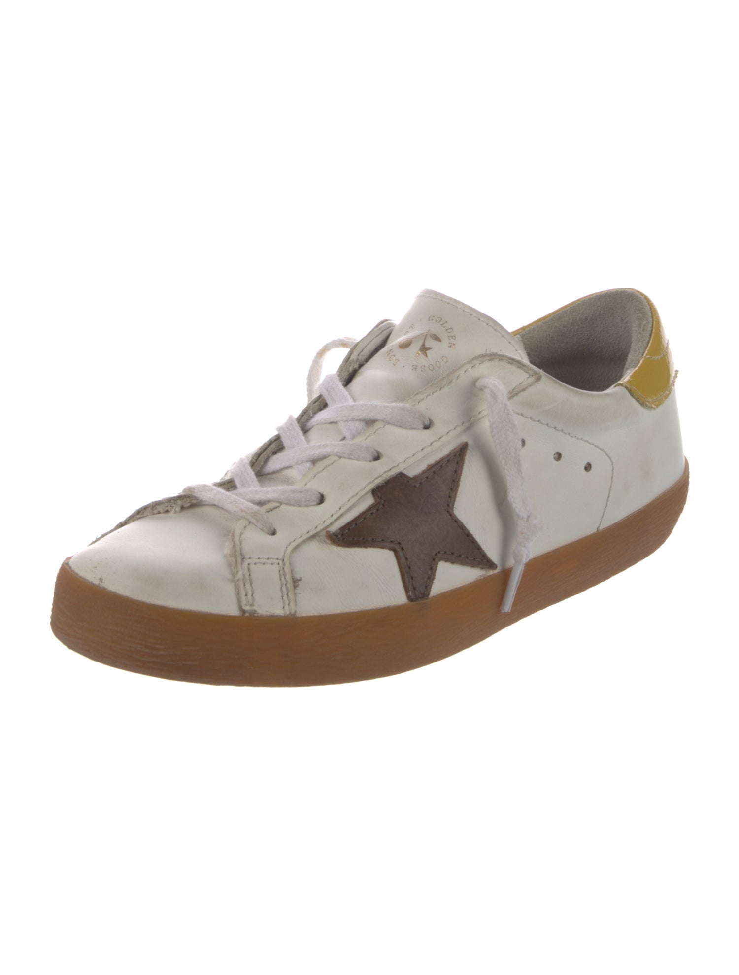 Golden Goose Leather Printed Sneakers