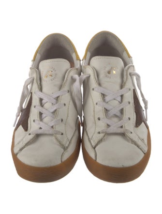 Golden Goose Leather Printed Sneakers