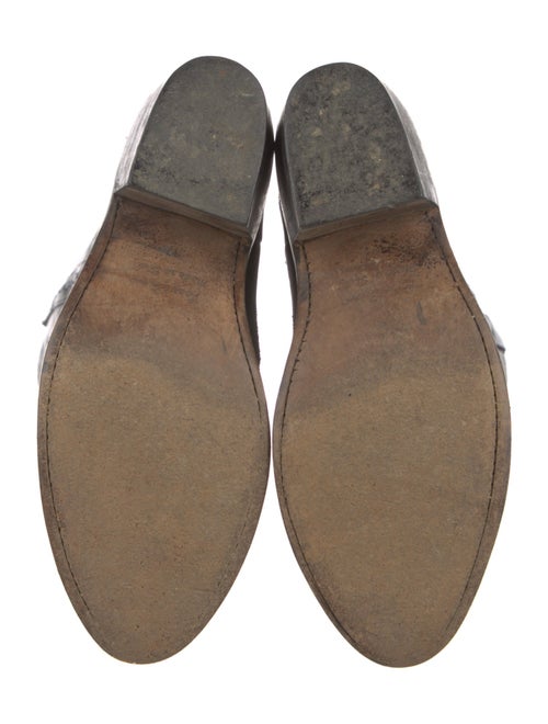 Golden Goose Leather Embroidered Accent Riding Boots